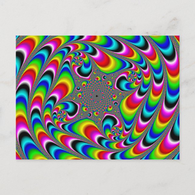 Wooo Mandelbrot Fractal Vykort (Framsida)