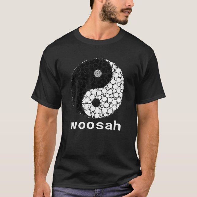 Woosah T Shirt Lugn Yoga Exhale Shirt (Framsida)