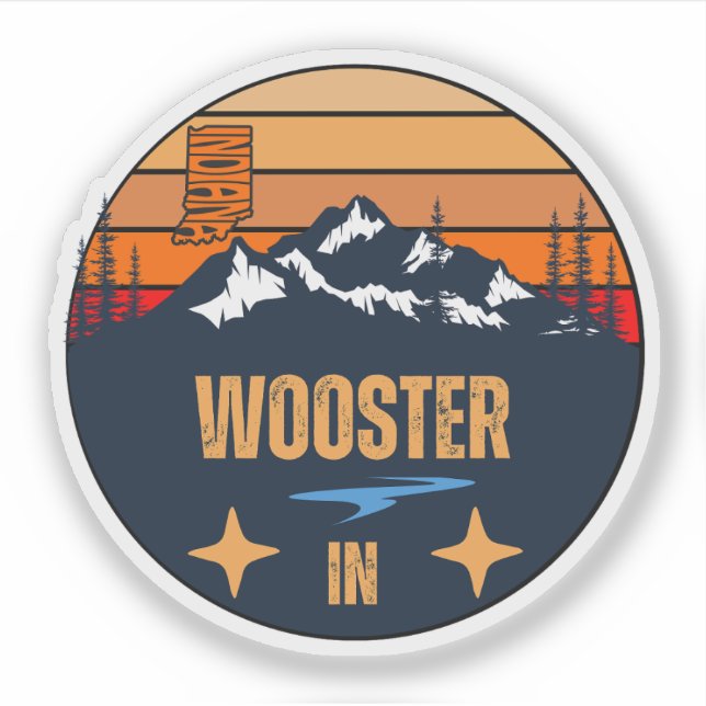 Wooster, Indiana Klistermärken (Framsida)