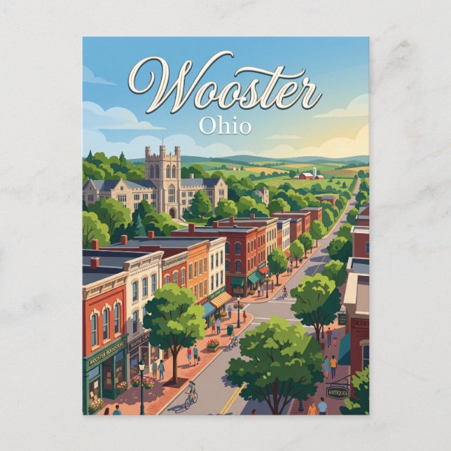 Wooster, Ohio Vykort (Framsida)