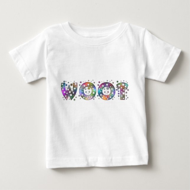 Woot! - Glitterstilsort Tee Shirt (Framsida)