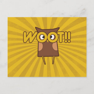 Woot Gratulerara Uggla Vykort