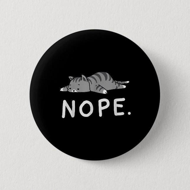 Woot Nope Cat Knapp (Framsida)