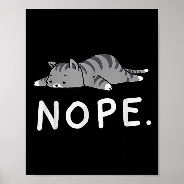 Woot Nope Cat Poster (Framsidan)
