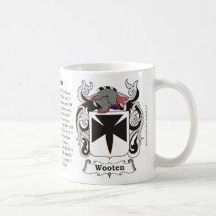Wooten, ursprung, det menande och vapenskölden p kaffemugg