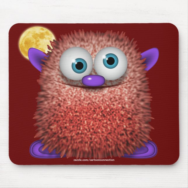 Woozle the Cute Wuzzy Butt & Måne, Kids Mousepad Musmatta (Framsidan)