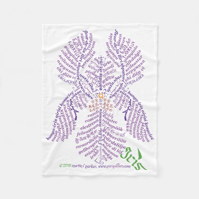 Wor(l)d Iris Flebit Blanket Fleecefilt (Framsidan)