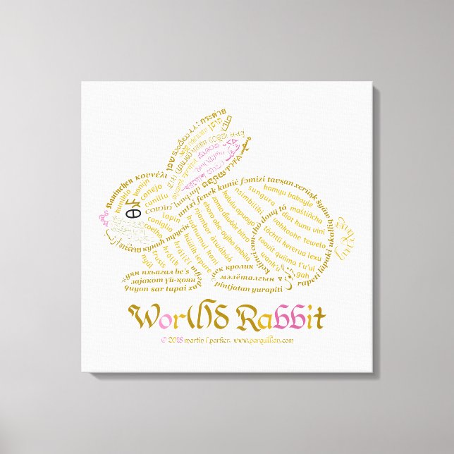 Wor(l)d Kanvastryck för kanin (Framsida)