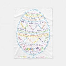 Wor(l)d Påskägg Flottblad Fleecefilt