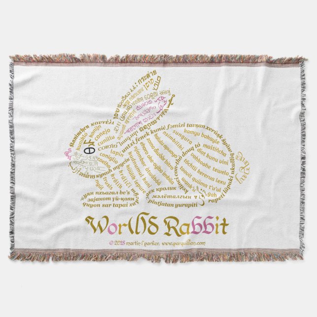 Wor(l)d Rabbit Throw Blanket Filt (Framsidan)