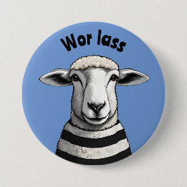 Wor Lass, Geordie pin, Stripy får, lamm Knapp