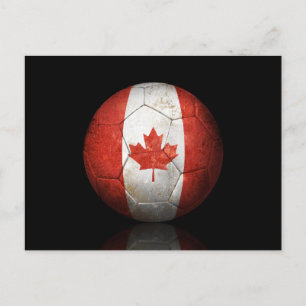 Woran Canadian Flagga Football Ball Vykort