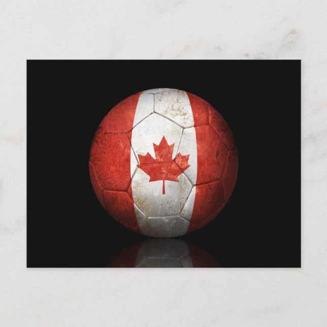Woran Canadian Flagga Football Ball Vykort (Framsida)