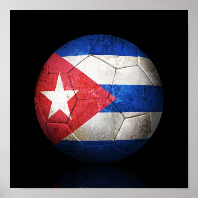 Woran Cuban Flagga Football Ball Poster (Framsidan)
