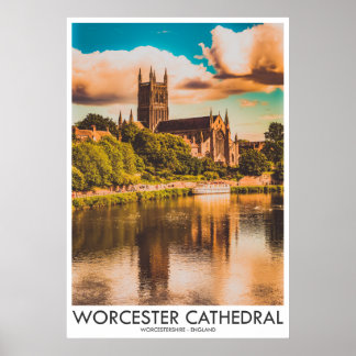 Worcester Cathedral, Worcestershire, England Poster