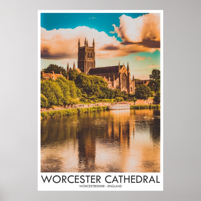 Worcester Cathedral, Worcestershire, England Poster (Framsidan)