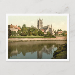 Worcester Cathedral, Worcestershire, England Vykort