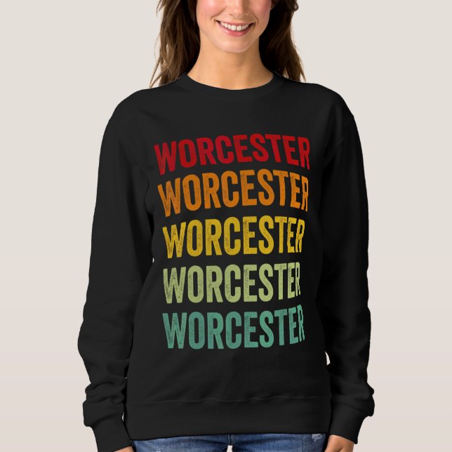 Worcester County Maryland Regnbåge Text Design T Shirt (Framsida)