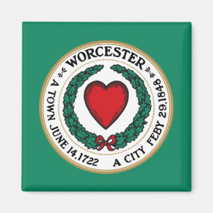 Worcester-Flagga (Massachusetts) Magnet