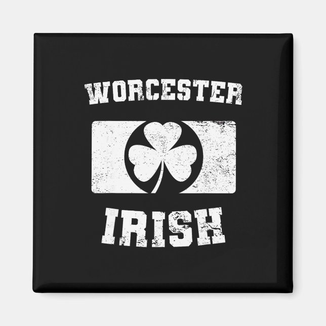 Worcester irländsk design St Patricks Day Parade W Magnet (Framsidan)