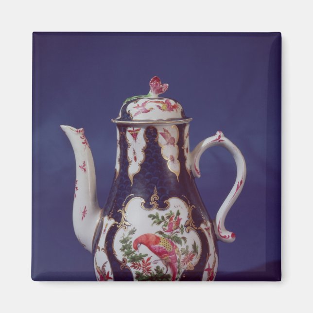 Worcester-kaffekanna, dekorerad med fåglar magnet (Framsidan)