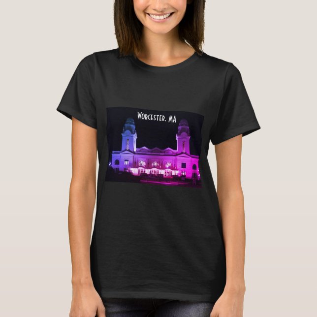 Worcester, MASS - Historisk arkitektur T Shirt (Framsida)