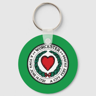 Worcester (Massachusetts) City flagga Keychain Nyckelring