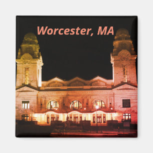 Worcester, Massachusetts Historical Tåg Station Magnet