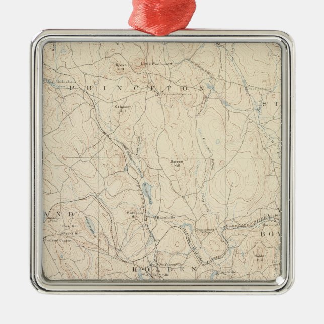 Worcester Massachusetts Julgransprydnad Metall (Framsidan)