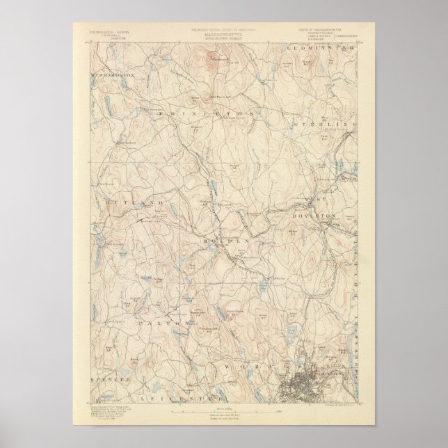 Worcester, Massachusetts Poster (Framsidan)