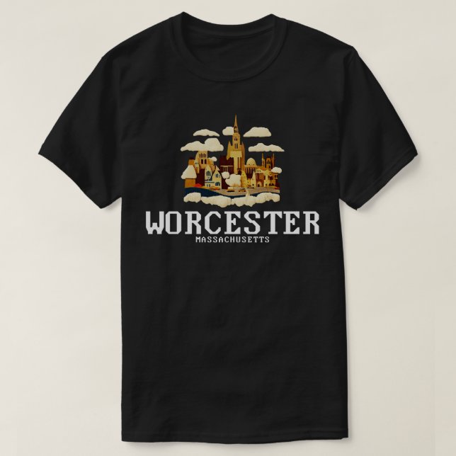 Worcester Massachusetts T Shirt (Design framsida)