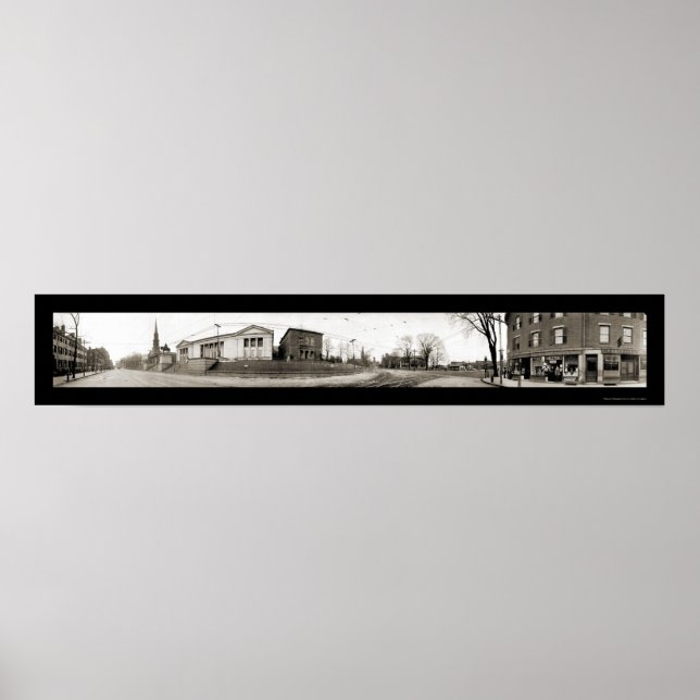 Worcester, MORSA Main St Photo 1910 Poster (Framsidan)