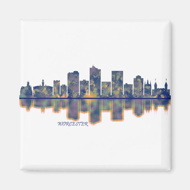 Worcester Skyline Magnet (Framsidan)