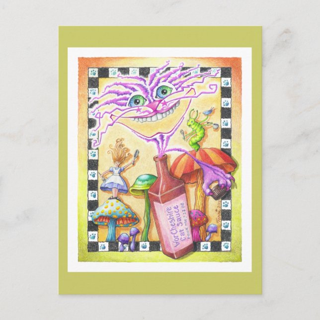 WorCHESHIRE CAT Vykort (Framsida)