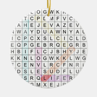 Word Search Julgransprydnad Keramik