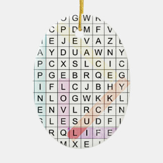 Word Search Julgransprydnad Keramik