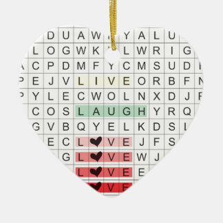 Word Search Love Julgransprydnad Keramik