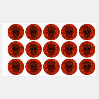 WordArt Skull B Klistermärke