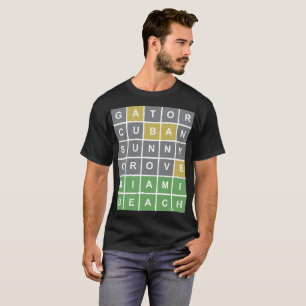 Wordle Puzzle "Miami Beach" T Shirt