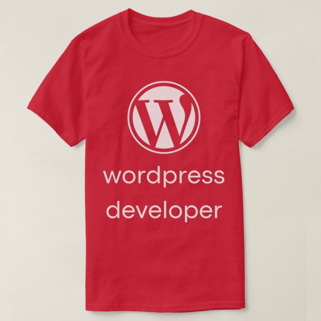 Wordpress Developer 1 T Shirt (Design framsida)