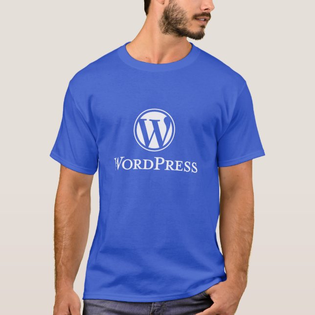 Wordpress T-tröja (blått) Tee (Framsida)