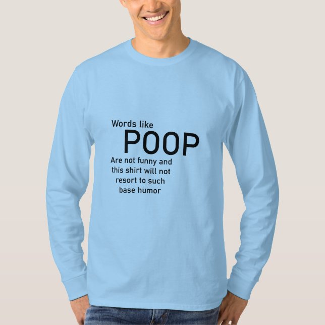 Words like poop t shirt (Framsida)