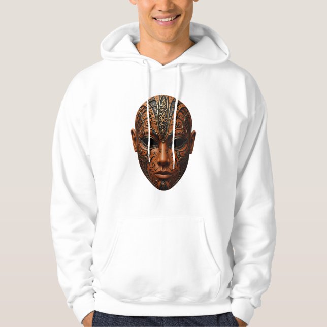 Words of Wisdom: Mask & Script Hoodie (Framsida)