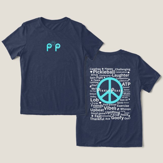 Words Pickle Peace T Shirt (Design fram och bak)