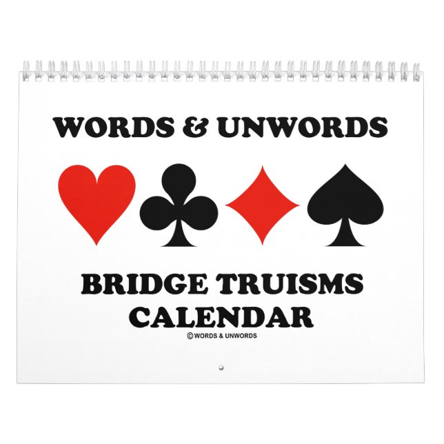 Words & Unwords Bridge Truisms Calendar Kalender (Omslag)