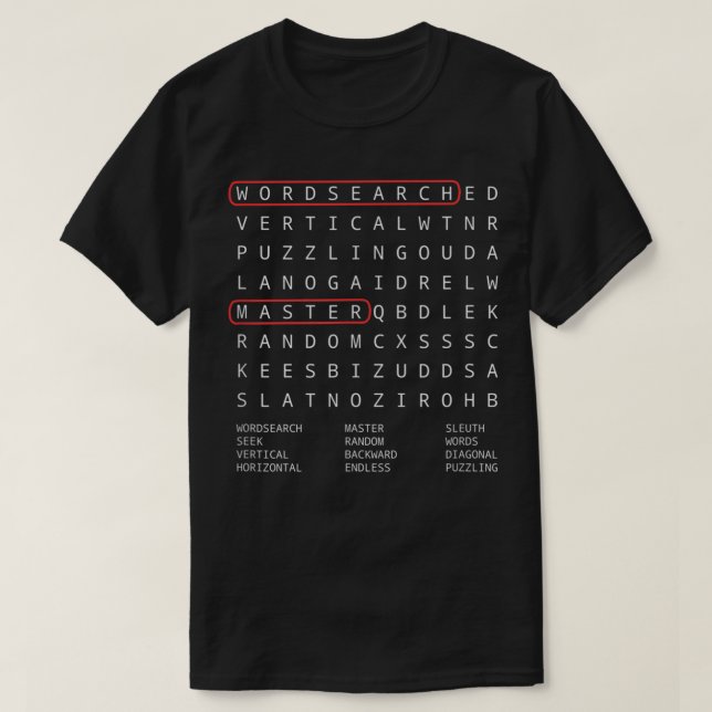 Wordsearch i Alien Sheephead Ord Search Puzzle T Shirt (Design framsida)