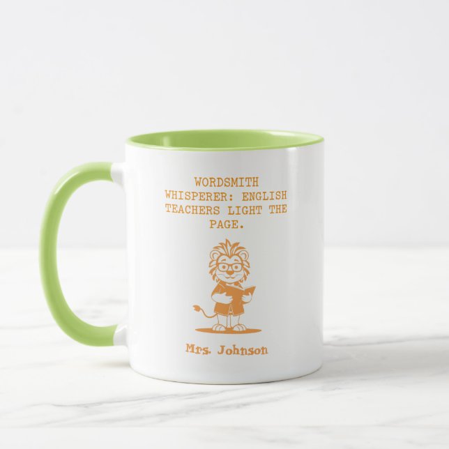 Wordsmith Whisperer English Teacher Design Mugg (Vänster)