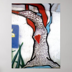 Wordsworth Dikt Träd Graffiti Poster