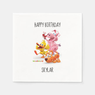 WordWorld Anpassade Birthday Napkin Pappersservett