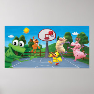 WordWorld basketaffisch Poster